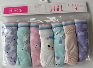 The Children’s Place Girl Size (4) X-small Briefs 7 Pair Pack Llamas. NWT. - Picture 1 of 2