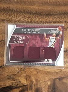 2022 Panini Chronicles Draft TOOLS OF THE TRADE TRIPLE JERSEY -  SCOTTIE BARNES - Imagen 1 de 2