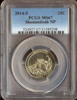 2014-S Shenandoah Quarter PCGS MS67 MAC Quality  - Image 1 of 2