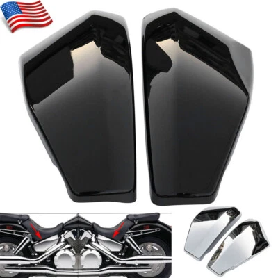 Pair Black Side Battery Cover For Honda VTX 1300 2003-2009 2003 2004 2005 2006 Foto 1 de 4