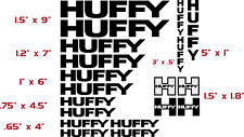 HUFFY  BICYCLE VINYL CUT DECAL KIT (16)  $15.98  FREE SHIPPING/CHOOSE COLOR