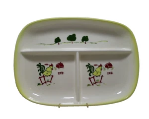 VTG Brock of California Farmhouse 3 Part Relish 11.25x8" Divided Serving Dish - Picture 1 of 6