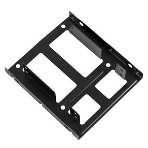 2.5" Dual SSD to 3.5" HDD Tray Bracket Hard Drive Mounting Adapter Metal Frame