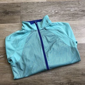 CHAMPION Full Zip Up Long Sleeve Sky Blue Striped Pullover Jacket Boy's Size L - Picture 1 of 10