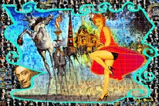 MARIA MURGIA - Marilyn nell'atelier Dalì - Fotomosaico digitale cm 50x75