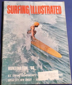 SURFING ILLUSTRATED MAGAZINE DEC 1966  HUNTINGTON '66  ZUMA  MALIBU  OCEAN CITY - Picture 1 of 8