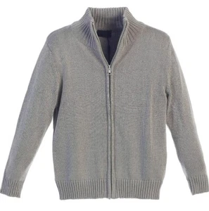 Gioberti Kids & Boys Knitted Full Zipper 100% Cotton Cardigan Sweater Gray Sz 14 - Picture 1 of 3