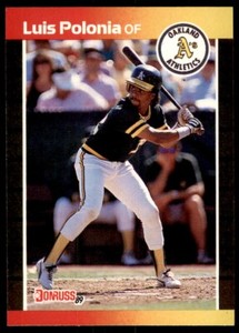 1989 Donruss Luis Polonia Baseball Cards #386