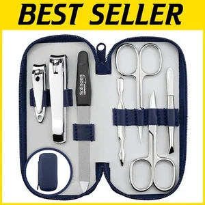 Travel-Friendly Luxury Manicure Set in Real Leather - Made in Solingen, Germany - Picture 1 of 11