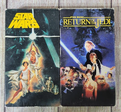 Star Wars & Return of the Jedi VHS 1977 Original 1990 CBS FOX  (Worn Box) Foto 1 de 4