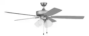 Brushed Nickel 60"Ceiling Fan from the Super Pro 114 Collection - Picture 1 of 1