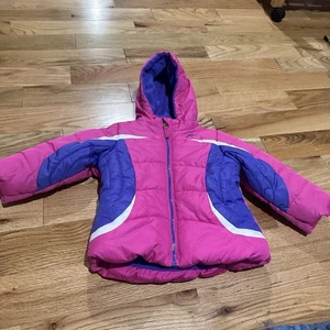 PACIFIC TRAIL GIRLS Pink Purple PUFFER WINTER SNOW  TODDLER  COAT 18 Months - Picture 1 of 7