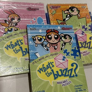 Powerpuff Girls What's The Buzz? Verfügbare Puzzle Karten 2001 Set 5 x 3 Packungen - Bild 1 von 6
