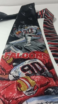 Corbata deportiva de fútbol americano del equipo Atlanta Falcons NFL campeones del oeste en 98 Foto 1 de 4