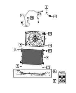 Genuine Mopar Radiator Cooling Fan Module 68453302AA - Foto 1 di 2