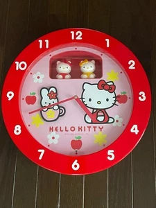 Hello Kitty Musical Wall Clock Sanrio Retro Collection Red Tested! Japan Vintage - Picture 1 of 5