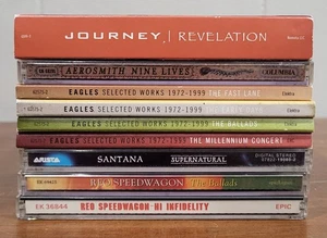 Rock CD Lot Bundle Of 9 Santana Reo Speedwagon Eagles Journey Aerosmith - Picture 1 of 7