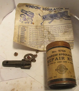 vintage old small container-window regulator repair kit  Champ items St,Louis,M - Picture 1 of 1