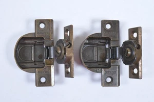 2x Vtg GRASS 830 Bronze Hinges with Mounting Plates Austria - Picture 1 of 9