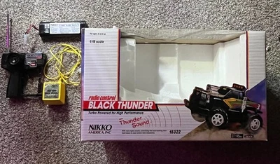 NIKKO Black THUNDER RC Remote box only RC NO TRUCK Read Desc untested for parts  - Image 1 of 4