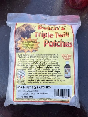Rifle Butchs Triple Sarga 500 Parches 2-1/4” Cuadrados 9mm-45 Calibre # 02906 Foto 1 de 3