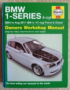 HAYNES BMW 1-SERIES 4-Cyl 2004 - Aug 2011 Petrol & Diesel OWNERS WORKSHOP MANUAL - Picture 1 of 14