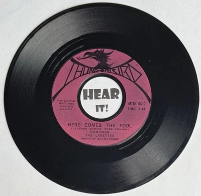 Wild CA R&B Rocker /Deep Soul 45 DONOMAN Here Comes /Do You Know THUNDERBIRD mp3 - Image 1 of 3