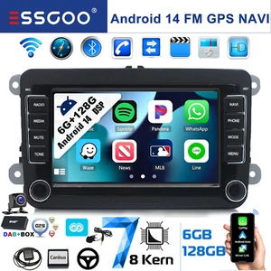 DAB Android 14 Autoradio GPS NAVI WIFI Bluetooth FM Für Skoda Fabia II 2008-2013 - Bild 1 von 18