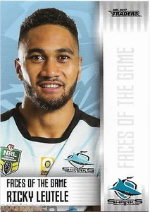 2017 NRL Traders Faces of the Game (FOTG 10/48) Ricky LEUTELE Sharks - Picture 1 of 1