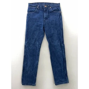 Wrangler Mens Straight Leg Jeans Blue Cowboy Cut Medium Wash High Rise 33X33 - Foto 1 di 8