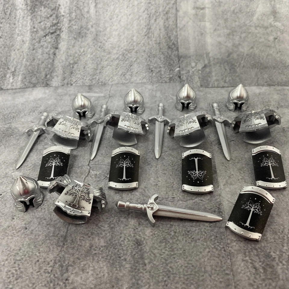 Paquete de 5 accesorios de armas multipack Gondor Knight para minifiguras BdB02 Lotr Foto 1 de 3