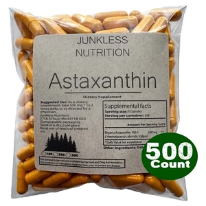 Astaxanthin 500mg - High Strength Antioxidant Haematoccus Pluvialis Heart Health - Picture 1 of 7