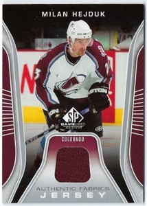 2006/07 SP Game Used Authentic Fabrics card # AF-MH of Milan Hejduk - Avalanche