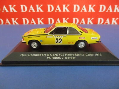 Die Cast 1/43 Modellino Auto Opel Commodore B GS/E Rally Monte Carlo 1973 Rohrl - Immagine 1 di 4