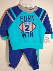 Born 2 Win Fußball 2-teiliger Jogginganzug 3/6 Monate Neu - Bild 1 von 3