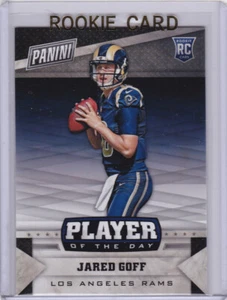 JARED GOFF Los Angeles Rams 2016 ROOKIE CARD Panini Player of the Day NFL RC - Picture 1 of 2