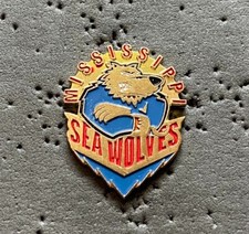 Mississippi Sea Wolves 1996-2005 Logo ECHL Hockey Pin