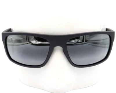 Nuevas gafas de sol Maui Jim BYRON BAY grises polarizadas negras envolventes de goma 746-02MR $289 Foto 1 de 4