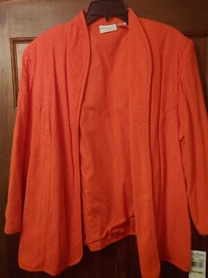 Alfred Dunner 18W 橙色西装外套 — 第 1/4 张图片