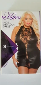 Robe Vinyle et Dentelle Kitten Plus by Allure Taille XL/XXL (42-44) - Picture 1 of 5