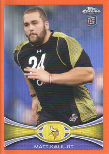 2012 Topps Chrome Orange Refractors Vikings Football Card #108 Matt Kalil