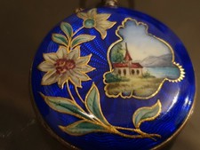 Beautiful Enamel Silver Victorian Watch Circa 1890