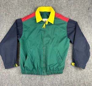 Chaqueta Vintage London Fog Juvenil Talla L Grande 14-16 Rojo Verde Azul Cremallera - Imagen 1 de 7