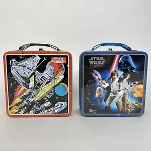 Disney Star Wars Luke Skywalker & Starship Mini Tin Lunchbox Carryall Brand New - Picture 1 of 7