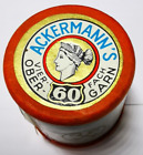 Ackermann's top yarn 200 meters key yarn 60 retro wooden coil of the 80s