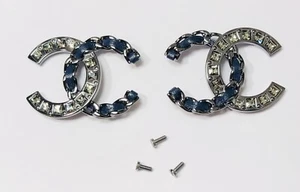 CHANEL CH 5455QB CH 5457QB Gunmetal/Marina Repuesto Templo Side Icono Genuino - Imagen 1 de 8