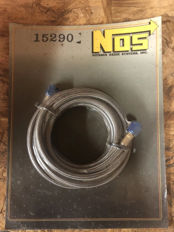 NOS 15290NOS Fuel Stainless Steel Braided Hose -4AN 12-Foot; Blue - Image 1 of 2