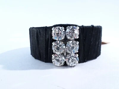 Brazalete para mujer Lee Angel negro cinta de satén cristal nuevo con etiquetas 235 Foto 1 de 4