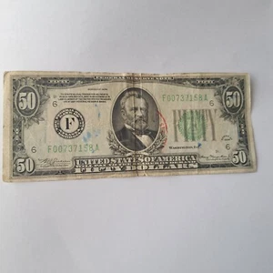 1934 $50.00 dollar bill - Picture 1 of 2