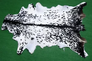New Goat hide Rug Hair on Area Rug Size 34"x24" Animal Leather Goat Skin G-528 - Bild 1 von 3